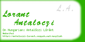 lorant antaloczi business card